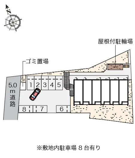 ★手数料０円★郡山市安積町笹川字高石坊 月極駐車場